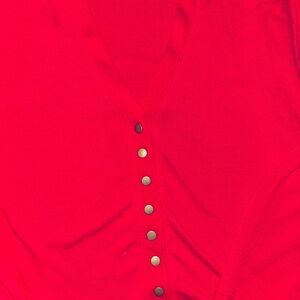 Zenana outfitters size 2x red snap down cardigan.